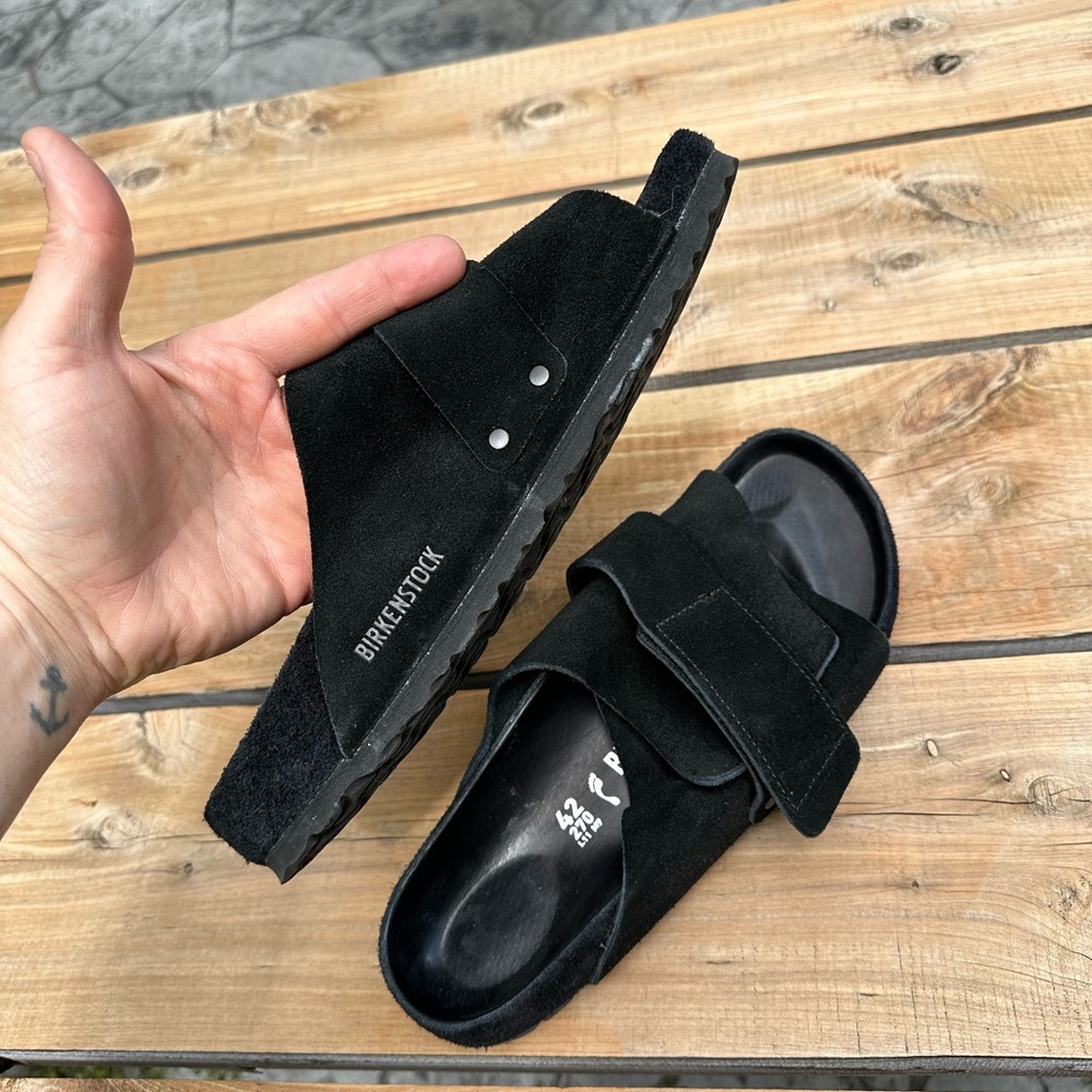 Birkenstock Kyoto Suede Leather Black Size 9 42